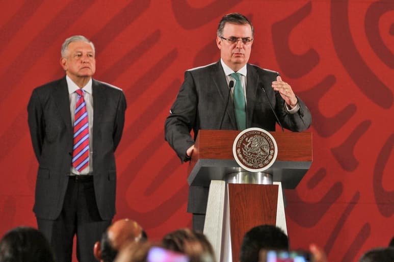 El secretario de Relaciones Exteriores, Marcelo Ebrard, quien detalló el acuerdo migratorio alcanzado con Estados Unidos para evitar la imposición de aranceles. (ARCHIVO)