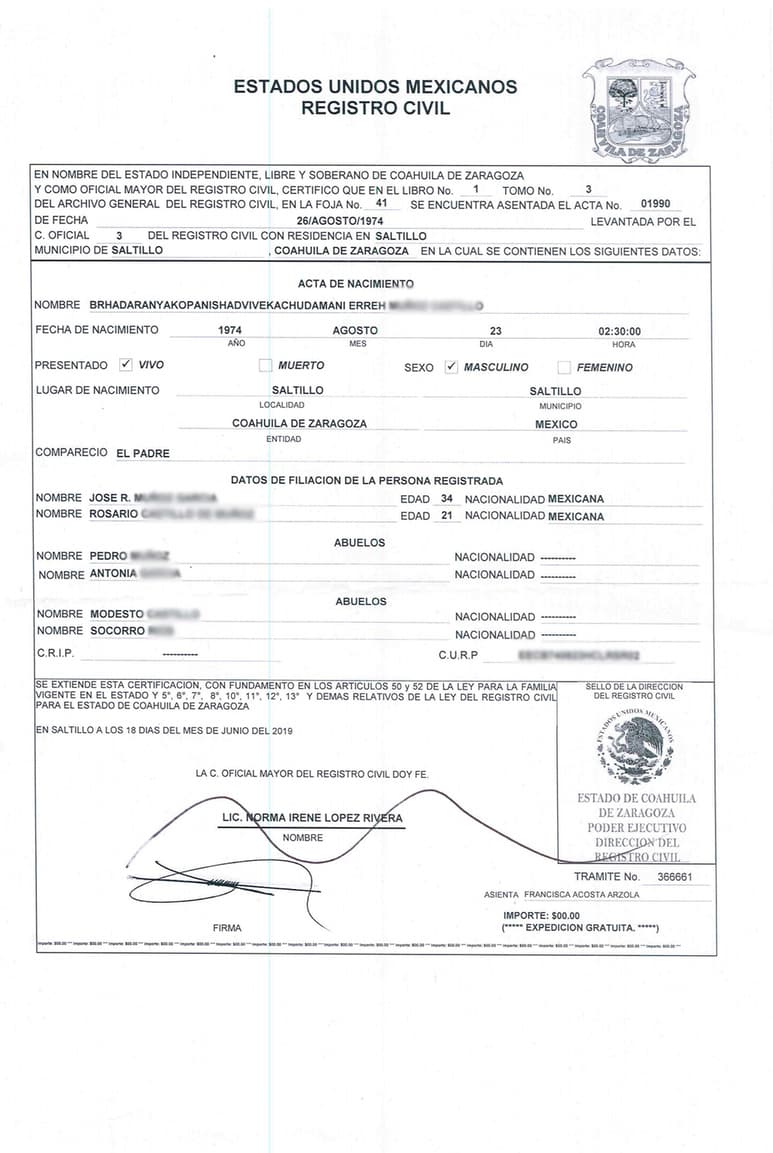 Se siguen registrando nombre raros en Coahuila; los oficiales solo pueden recomendar y recordar que 'tu nombre es para siempre'. (CORTESÍA)