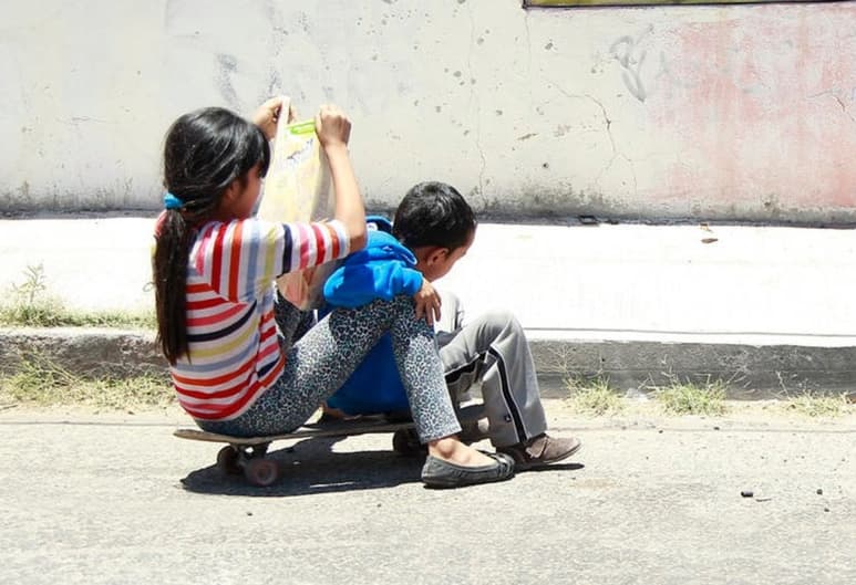 Durante esta temporada vacacional hay más niños en situación de calle, muchos son de la zona indígena.