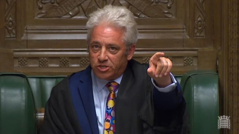 El presidente de la Cámara de los Comunes de Reino Unido, John Bercow, prometió hoy “creatividad” para garantizar que el primer ministro Boris Johnson cumpla la ley que impide un 'brexit' sin acuerdo el próximo 31 de octubre. (ARCHIVO)