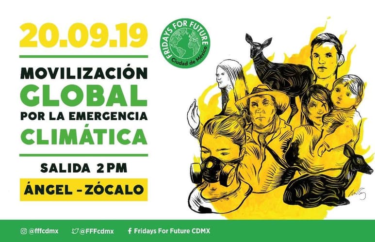 El movimiento 'Fridays for Future Ciudad de México' prepara una marcha que se llevará a cabo a partir de las 02:00 horas. (TWITTER)