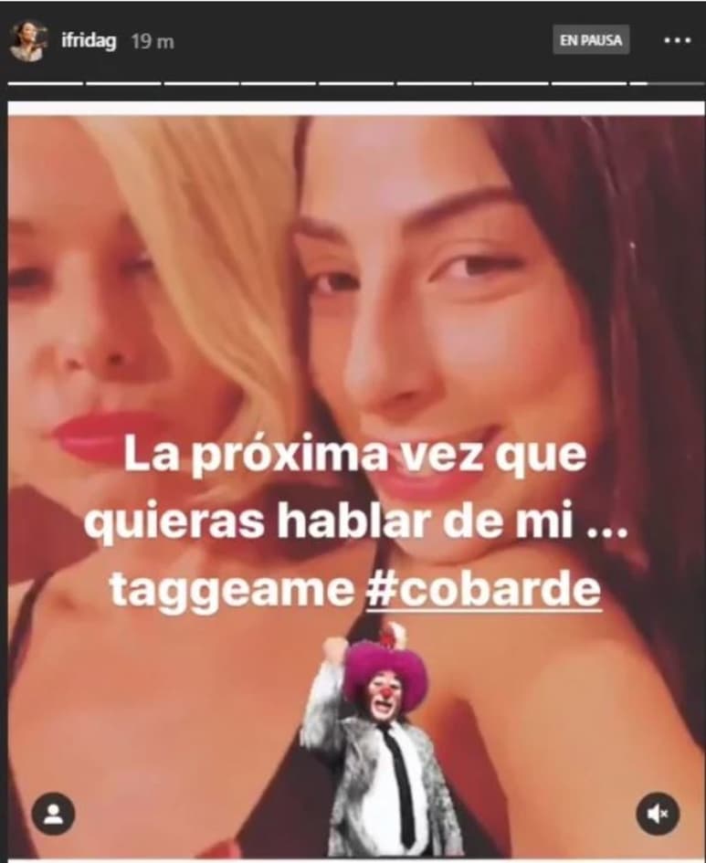 En redes. La publicación de Itatí Cantoral no le hizo ninguna gracia a Frida y le respondió fuerte a la actriz. (ESPECIAL)