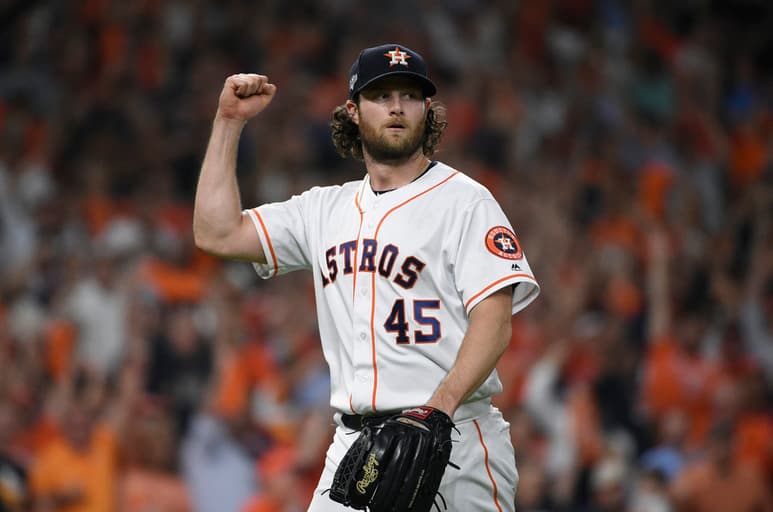 El abridor de los Astros, Gerrit Cole, tiene marca de 18-0 en sus últimas 24 salidas con Houston. (AP)