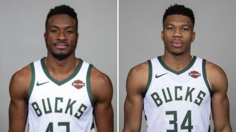 Thanasi (i) y Giannis Antetokounmpo jugarán esta temporada con los Bucks de Milwaukee. (AP)