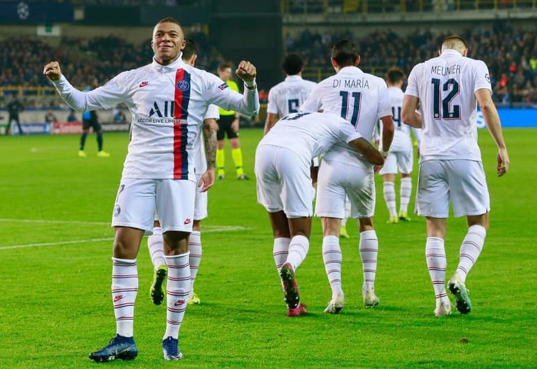 Kylian Mbappé marcó un triplete en el partido ante el cuadro belga del Brujas. (EFE)