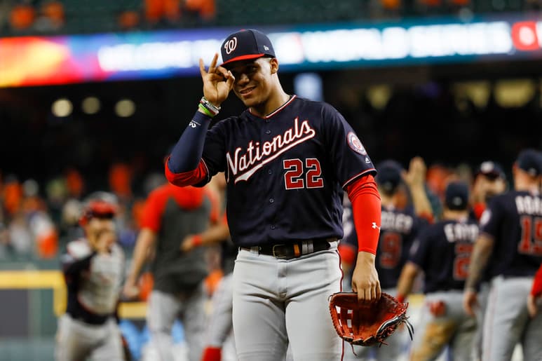 Juan Soto vive su primera campaña completa con los Nacionales. (AP)