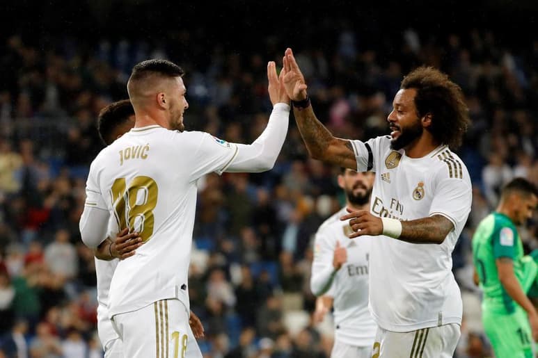 Luka Jovic anotó el último gol del partido en tiempo de compensación. (EFE)