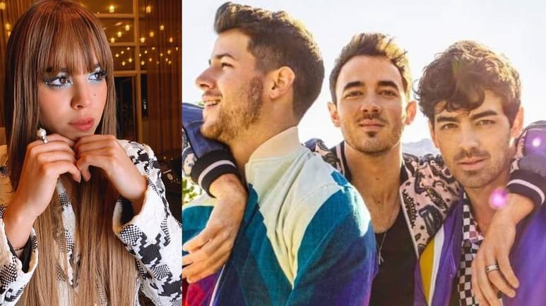 Danna Paola tuvo la oportunidad de reencontrarse con los Jonas Brothers tras conocerlos hace 10 años. (INSTAGRAM)
