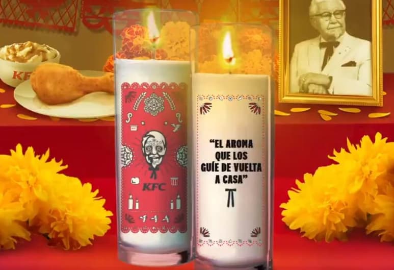 Las veladoras no están a la venta, ya que eran parte de una dinámica de la cadena de KFC (INTERNET)