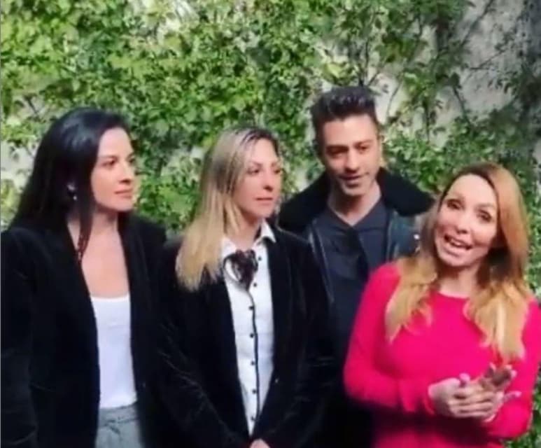 En video. Lidia Ávila, Mariana Ochoa, Ari Borovoy y Érika Zaba, anunciaron que OV7, se reincorpora a la gira de los 90’s Pop Tour, la cual se presentará en Torreón el 4 de diciembre. (ESPECIAL)