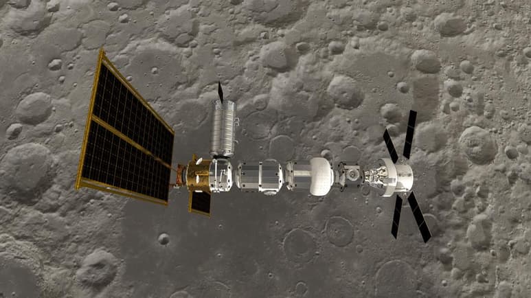 La Agencia Espacial Europea (AEE) anunció que participará con dos módulos en la futura estación internacional lunar Gateway, que se pondrá en órbita en 2028. (ARCHIVO)