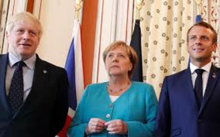 El primer ministro británico, Boris Johnson, la canciller alemana, Angela Merkel, y los presidentes francés, Emmanuel Macron, y turco, Recep Tayyip Erdogan, se mostraron hoy de acuerdo durante una reunión en Londres en 'continuar la lucha contra el terrorismo en todas sus formas'. (ESPECIAL)