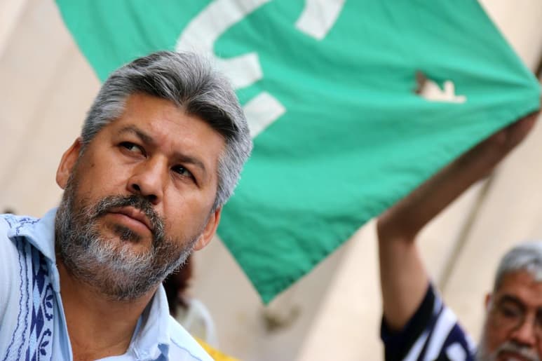 Indígenas denuncian amenazas. La queja fue hecha por Eliodoro Martínez, líder de la comunidad Vera Ro, de la etnia ava guaraní, y por Marcial Gómez (foto), secretario general adjunto de la Federación Nacional Campesina (FNC). (ARCHIVO)