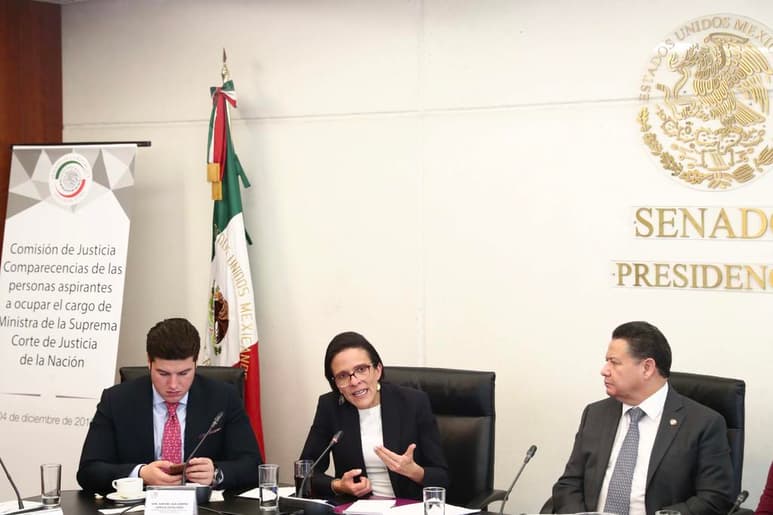 Las aspirantes presentaron su perfil profesional y académico, así como elementos de su programa de trabajo, en caso de llegar a la Suprema Corte de Justicia de la Nación (SCJN), para dar eficacia y transparencia al Poder Judicial. Matizaron la jornada con su visión femenina. (ARCHIVO)