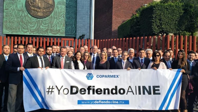 El presidente de la Coparmex, Gustavo de Hoyos, aseguró que Morena busca iniciar un gran movimiento ciudadano que sirva de resistencia para mantener vigente a la democracia y defender sus instituciones democráticas, así como vivo el voto. (ESPECIAL)