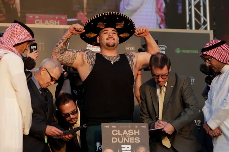 13 millones se embolsó Andy Ruiz para la pelea del sábado en Riad, Arabia Saudita. (ARCHIVO)