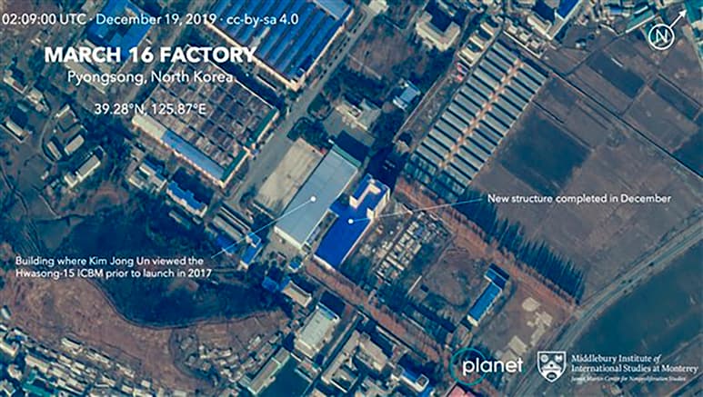 La compañía Planet Labs publicó las imágenes que captó mientras se extienden los temores de una prueba de misil.
