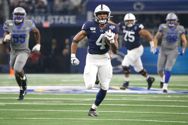 El corredor Journey Brown sumó 202 yardas por tierra y anotó en par de ocasiones, en la victoria de Penn State 53-39 sobre Memphis.