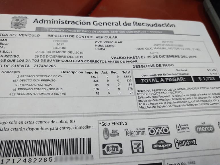 El pago con descuento del 20 por ciento en Derechos vehiculares aplicó solamente hasta el domingo 29 de diciembre. (ARCHIVO)