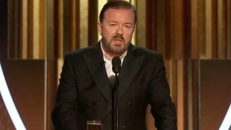 El comediante Gervais desató polémica con sus comentarios durante los Globos de Oro 2020.