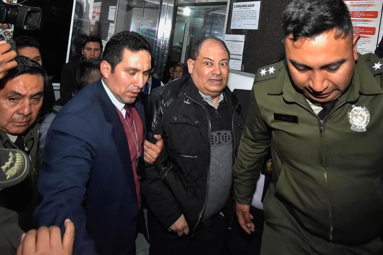 El exministro Carlos Romero (c), que tuvo peso en el Gobierno de Evo Morales. (EFE)