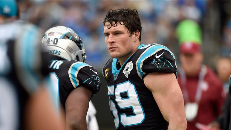 De manera sorpresiva, Luke Kuechly, apoyador de las Panteras de Carolina, anunció su retiro de los emparrillados. (ARCHIVO) 