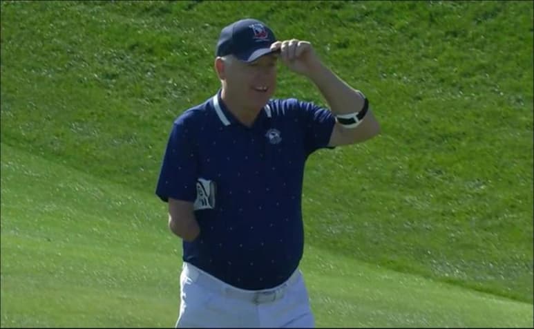 Laurent Hurtubise puede ser un aficionado, pero dio el mejor golpe del día del torneo The American Express. (CORTESÍA)