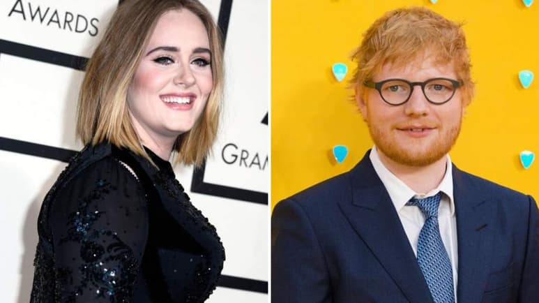 Los número uno. Adele y Ed Sheeran, los artistas de mayor éxito comercial en la última década, según el portal Media Traffic. (ARCHIVO)