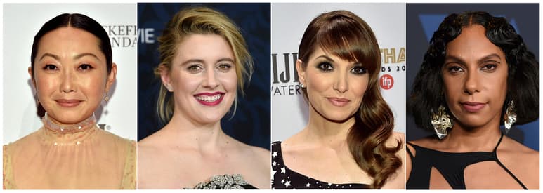 Toma la batuta. Lulu Wang directora de The Farewell, Greta Gerwig directora de Little Women, Lorene Scafaria directora de Hustlers y Melina Matsoukas, directora de Queen & Slim. (AP)