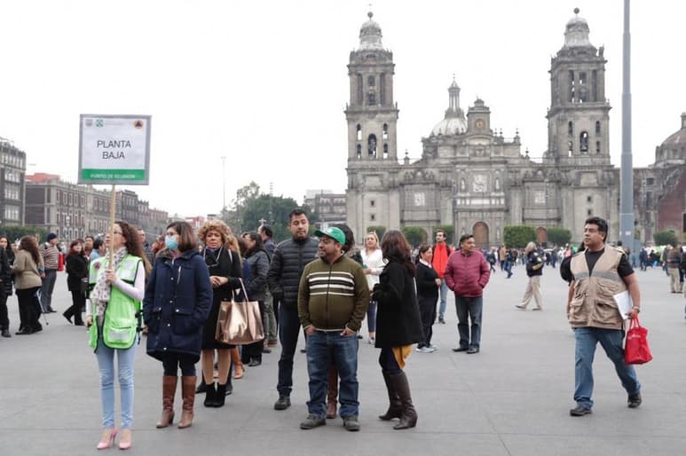 Como parte de la convocatoria de la Coordinación Nacional de Protección Civil, en varios estados de la República se llevaron a cabo diversos simulacros en caso de contingencia. (EL UNIVERSAL)
