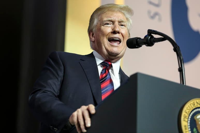 El presidente de estadounidense Donald Trump es el primer mandatario en funciones en asistir a la Marcha por la Vida anual contra el aborto. (ARCHIVO)