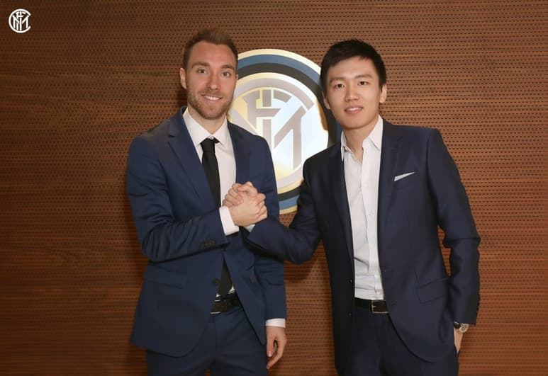 El jugador danés firma con los 'nerazzuri' hasta el 2024. (ESPECIAL)
