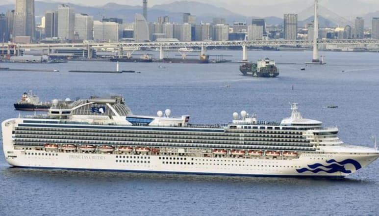 El buque había zarpado de Yokohama el pasado 20 de enero y abordo hay 3,500 pasajeros. (AP)