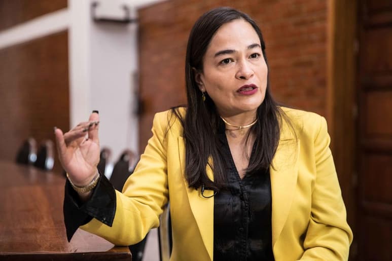 La coordinadora del PRD en la Cámara de Diputados, Verónica Juárez Piña, anunció el cambio al artículo vigésimo quinto transitorio de la Ley del Seguro Social. (ARCHIVO)