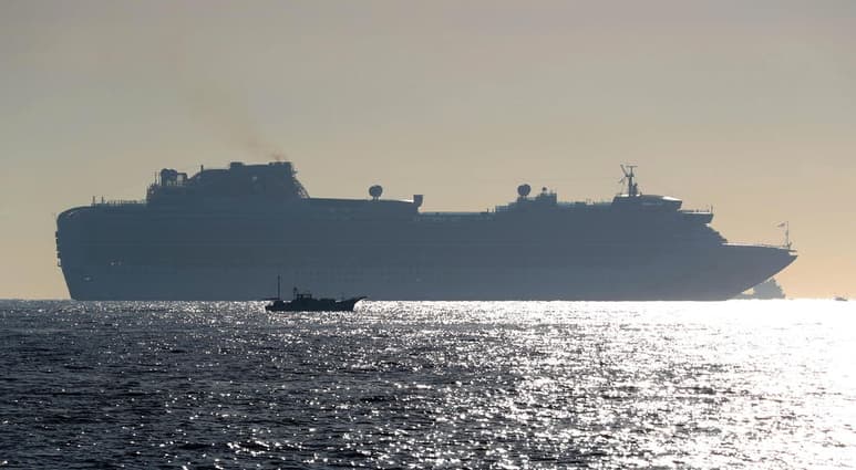 El crucero Diamond Princess se encuentra amarrado en el puerto de Yokohama desde el pasado lunes. (EFE)