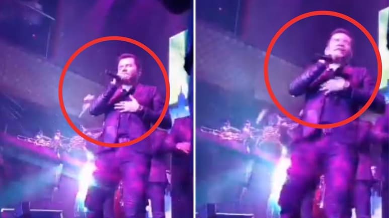 El vocalista de La Adictiva, Memo Garza, fue agredido en pleno show de su 30 aniversario tour. (ESPECIAL)
