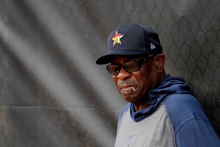Dusty Baker, mánager de los Astros de Houston.