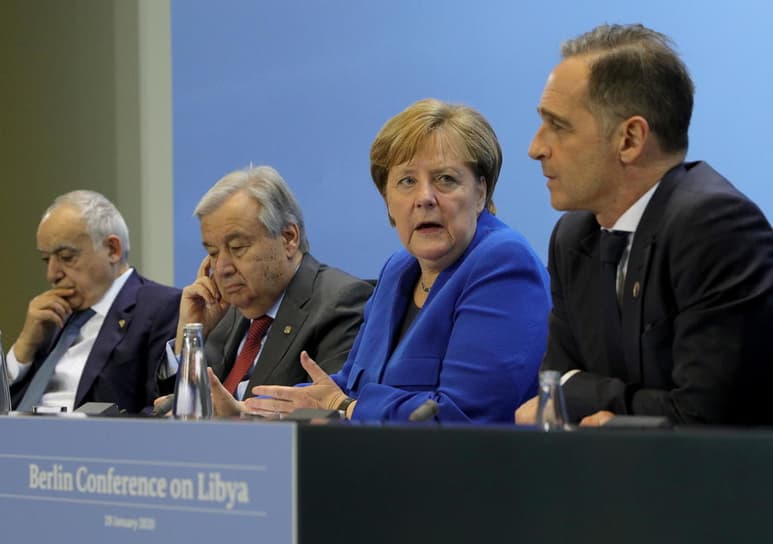 Alemania y la ONU, que copatrocinaron la cumbre de Berlín del 19 de enero, tratan de cortar el apoyo militar externo a Libia. (EFE)