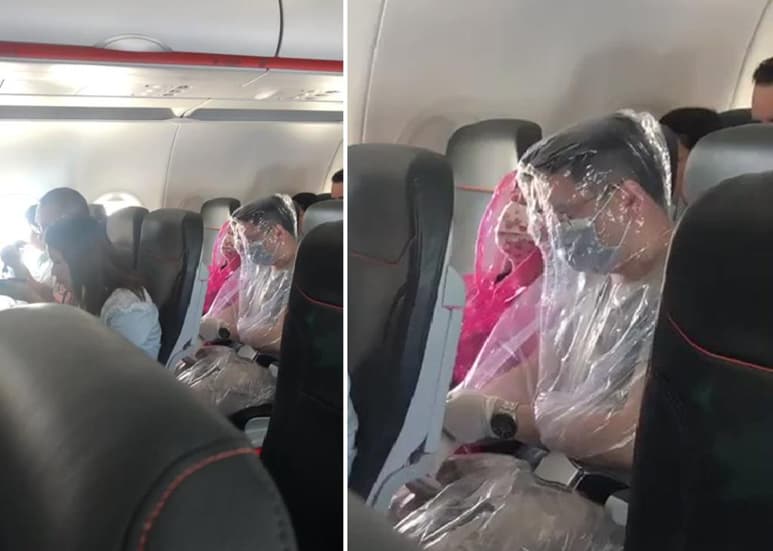 Otra pasajera del vuelo compartió en Twitter. (INTERNET)