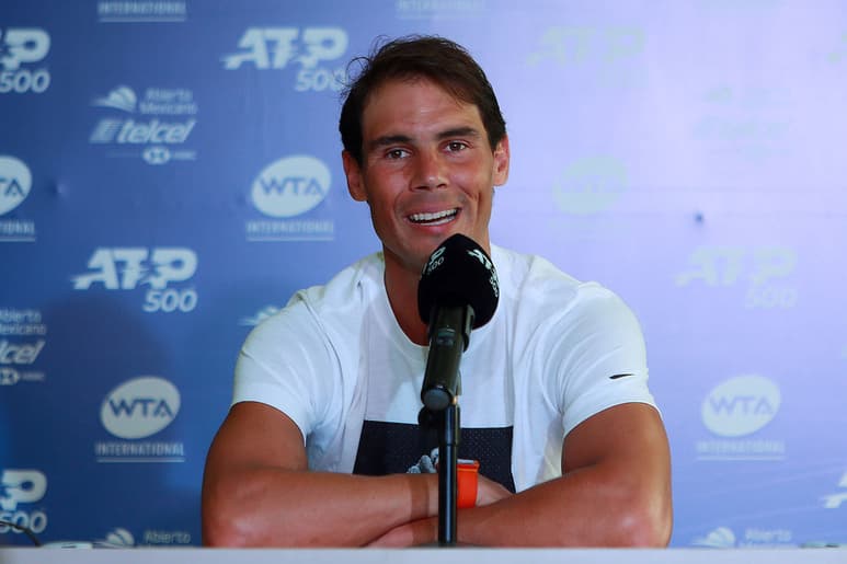 Rafael Nadal habló ayer en conferencia de prensa previo a su debut de hoy en el Abierto Mexicano, mismo que ha ganado en par de ocasiones. (NOTIMEX)