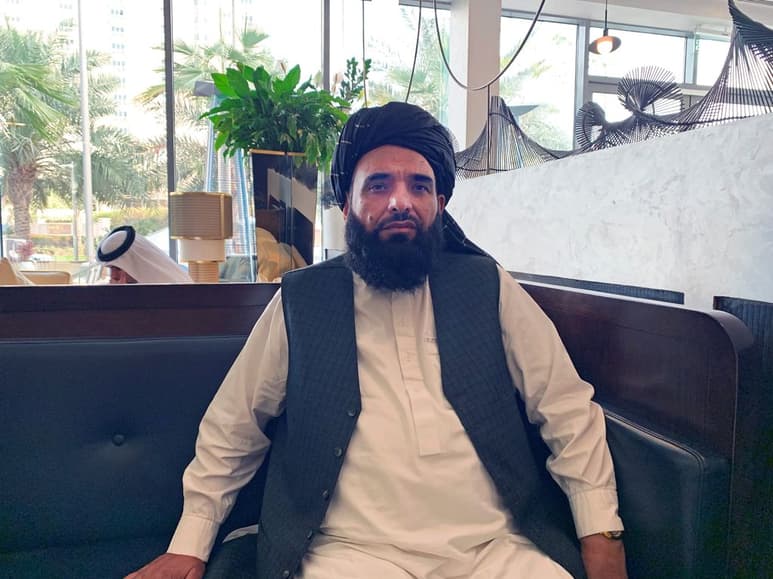 El portavoz de la oficina política de los talibanes en Doha, Suhail Shaheen. (EFE)