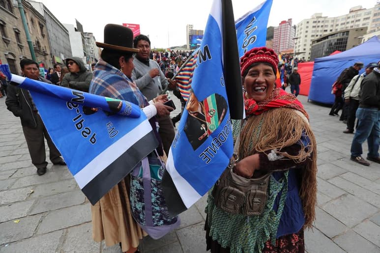 El partido Movimiento Al Socialismo (MAS), afín al expresidente Evo Morales, registró una intención de voto para las elecciones presidenciales del 29.2 por ciento. (ARCHIVO)