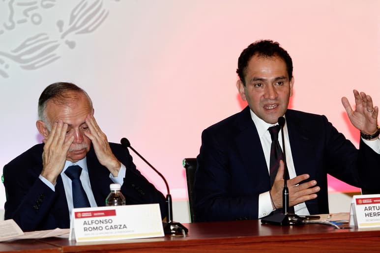 Arturo Herrera y Alfonso Romo anunciaron algunos enroques tanto en la Oficina de la Presidencia como en Nafin y la CNBV. (NOTIMEX)