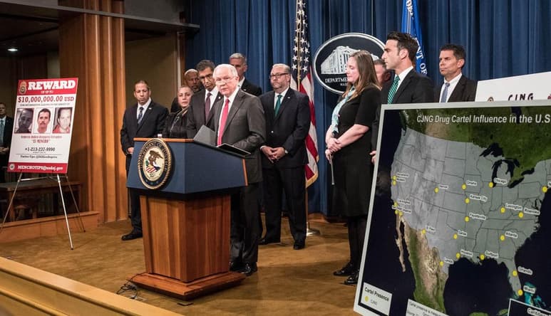 El Departamento del Tesoro de Estados Unidos sancionó a cuatro empresas mexicanas por tener vínculos con el Cártel Jalisco Nueva Generación y su organización aliada “Los Cuinis”. (EFE)