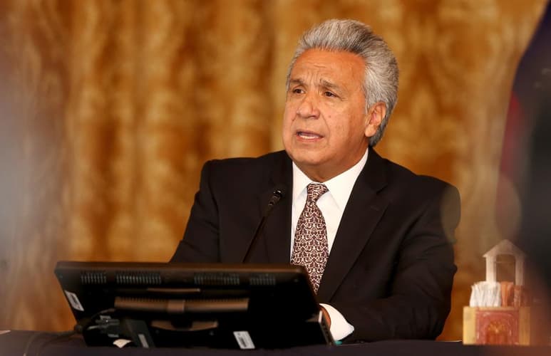 El presidente ecuatoriano, Lenín Moreno, decretó este lunes el estado de excepción en todo el país y el toque de queda durante las madrugadas para contener la expansión del coronavirus. (ARCHIVO)