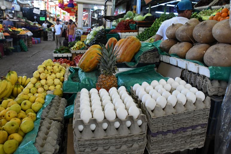 Las ventas en el Mercado Alianza han caído drásticamente debido al temor que existe por la contingencia sanitaria del COVID-19. (FERNANDO COMPEÁN)