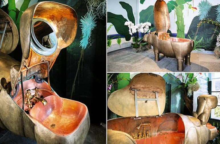 Un set de baño que es considerado una pieza de arte moderno. (INTERNET)
