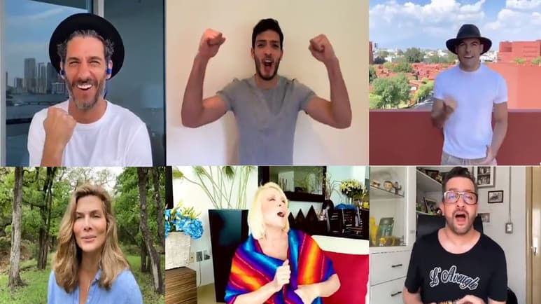 Famosos. Diferentes celebridades participaron en un video para que se hiciera ligera la cuarentena de los mexicanos. (ESPECIAL)