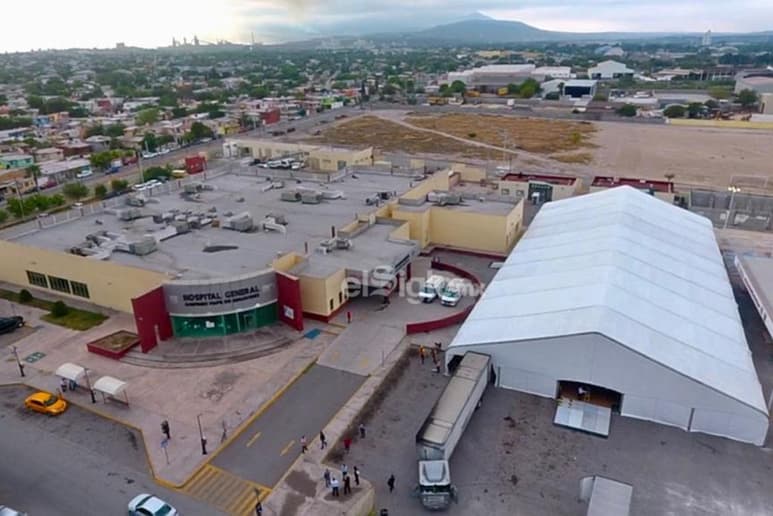 El Hospital Móvil se encuentra instalado en el estacionamiento del Hospital General Amparo Pape de Benavides. (ERICK SOTOMAYOR)