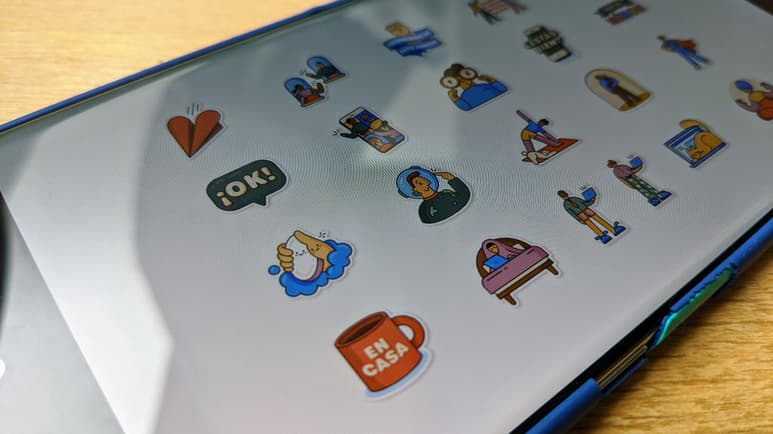 Los stickers incluyen mensajes emotivos y de prevención ante la epidemia del COVID-19 (CAPTURA)
